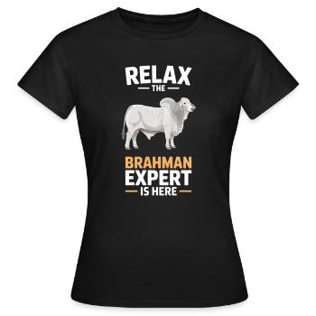 Brahman Cattle Cows Gifts - Women's T-Shirt - black - Front - AI Model Female 172 dark (172cm)