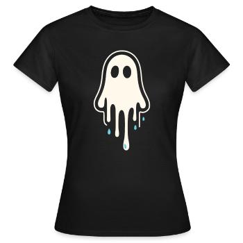 Art fantôme fondant - T-shirt Femme - noir - Devant - AI Model Female 172 dark (172cm)