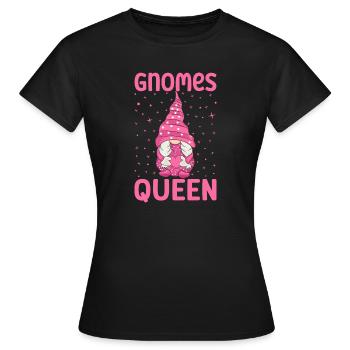 Garden Gnome Costume Gnomes Queen Gnome - Women's T-Shirt - black - Front - AI Model Female 172 dark (172cm)