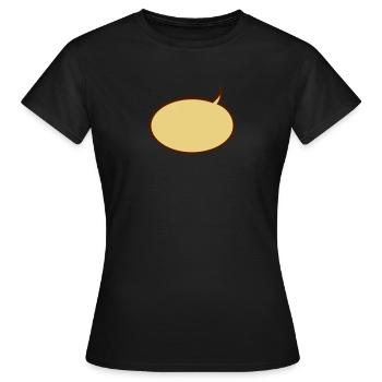 Sprechblase - Frauen T-Shirt - Schwarz - Vorne - AI Model Female 172 dark (172cm)