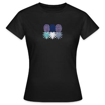 Lustiges Upside Down Ananas-Swinger-Merchandise - Frauen T-Shirt - Schwarz - Vorne - AI Model Female 172 dark (172cm)