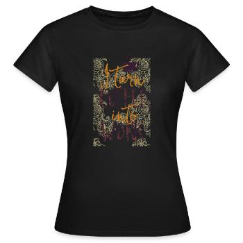 Tournez café dans mon travail - T-shirt Femme - noir - Devant - AI Model Female 172 dark (172cm)