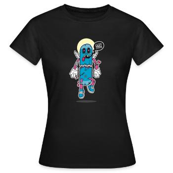 the last skateboard trick - T-shirt Femme - noir - Devant - AI Model Female 172 dark (172cm)