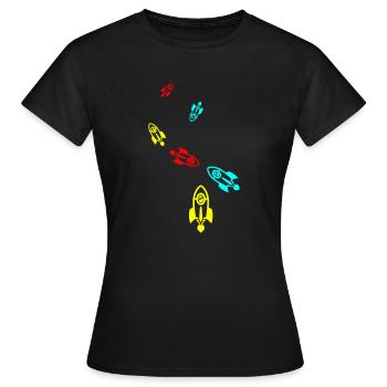 Symbole de fusée - T-shirt Femme - noir - Devant - AI Model Female 172 dark (172cm)