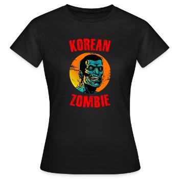 Zombies coréens Horreur Halloween Cadavre de morts-vivants - T-shirt Femme - noir - Devant - AI Model Female 172 dark (172cm)