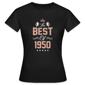 1950 best of - Women's T-Shirt - black - Front - AI Model Female 172 dark (172cm)