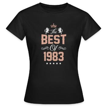 1983 best of - T-shirt Femme - noir - Devant - AI Model Female 172 dark (172cm)