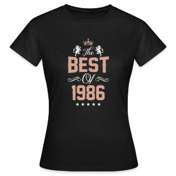 1986 best of - T-shirt Femme - noir - Devant - AI Model Female 172 dark (172cm)