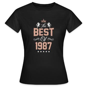 1987 best of - T-shirt Femme - noir - Devant - AI Model Female 172 dark (172cm)