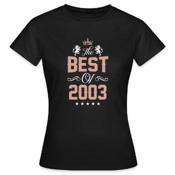 2003 best of - T-shirt Femme - noir - Devant - AI Model Female 172 dark (172cm)