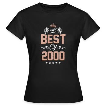 2000 best of - Frauen T-Shirt - Schwarz - Vorne - AI Model Female 172 dark (172cm)