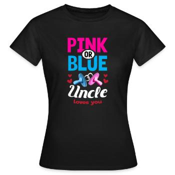 Oncle rose ou bleu vous aime Genre Révéler La fête - T-shirt Femme - noir - Devant - AI Model Female 172 dark (172cm)