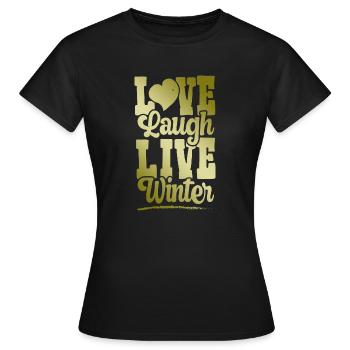 Love Live Winter - T-shirt Femme - noir - Devant - AI Model Female 172 dark (172cm)
