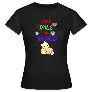 Pretty Darling Cats - T-shirt Femme - noir - Devant - AI Model Female 172 dark (172cm)