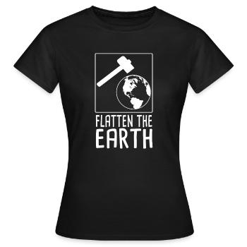 Flatten The Earth - Frauen T-Shirt - Schwarz - Vorne - AI Model Female 172 dark (172cm)