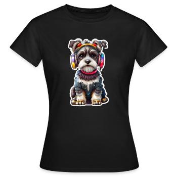 Cooler chilliger Hund - Frauen T-Shirt - Schwarz - Vorne - AI Model Female 172 dark (172cm)