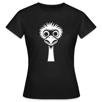 Strauß - Frauen T-Shirt - Schwarz - Vorne - AI Model Female 172 dark (172cm)