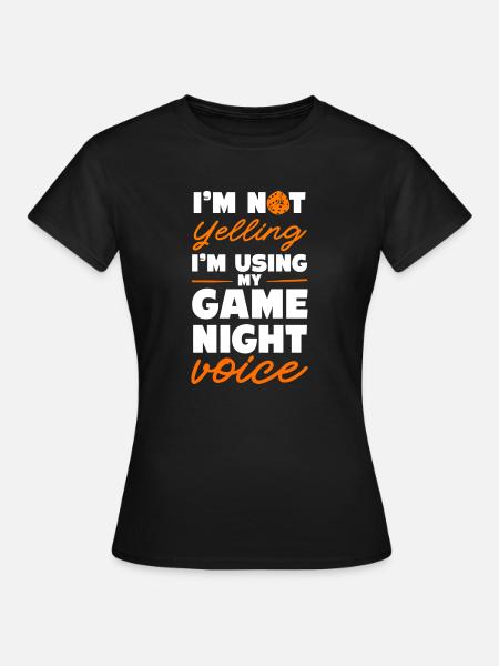 Trivia-Abend Voice-Brettspiel-Abend mit Trivia - Frauen T-Shirt - Schwarz