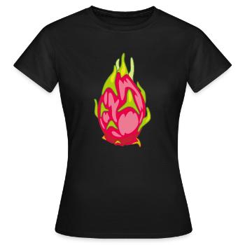 Pitaya Drachenfrucht - Frauen T-Shirt - Schwarz - Vorne - AI Model Female 172 dark (172cm)