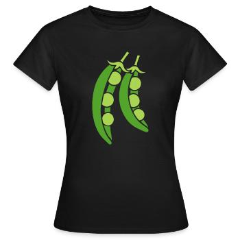 petit pois - T-shirt Femme - noir - Devant - AI Model Female 172 dark (172cm)