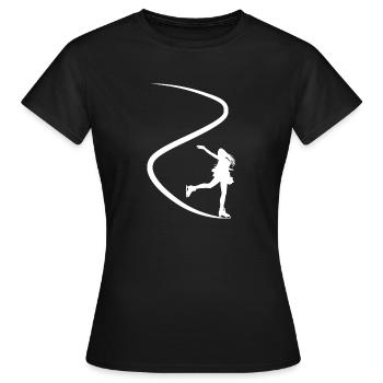 Figure Skating Ice Dance Figure Skater white - Women's T-Shirt - black - Front - AI Model Female 172 dark (172cm)