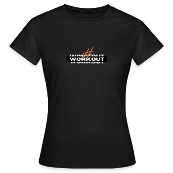 Workout - T-shirt Femme - noir - Devant - AI Model Female 172 dark (172cm)
