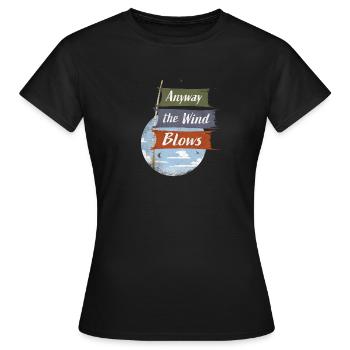 Anyway the wind blows - Women's T-Shirt - black - Front - AI Model Female 172 dark (172cm)