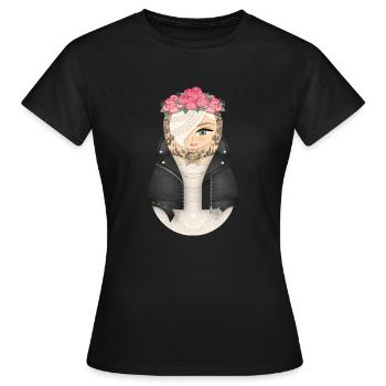 Matroschka Rosa - Frauen T-Shirt - Schwarz - Vorne - AI Model Female 172 dark (172cm)