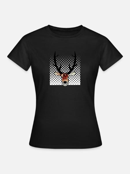 cerf - T-shirt Femme - noir