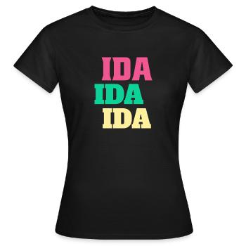 Ida Idachen Birthday Name First Name Gifts - Women's T-Shirt - black - Front - AI Model Female 172 dark (172cm)