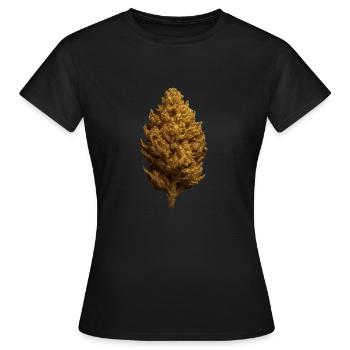 Goldener Bud - Frauen T-Shirt - Schwarz - Vorne - AI Model Female 172 dark (172cm)