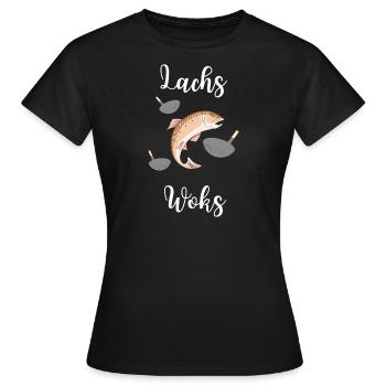 Lachs Woks - lustiger Logopädie Spruch Stimme Cool - Frauen T-Shirt - Schwarz - Vorne - AI Model Female 172 dark (172cm)