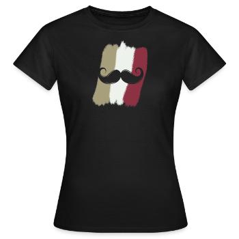 Barbe Sir Poils du visage - T-shirt Femme - noir - Devant - AI Model Female 172 dark (172cm)