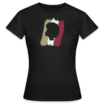 Afro Groove 70s - Frauen T-Shirt - Schwarz - Vorne - AI Model Female 172 dark (172cm)
