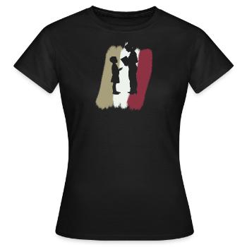 Enseignant à l’école primaire Rentrée des classes - T-shirt Femme - noir - Devant - AI Model Female 172 dark (172cm)