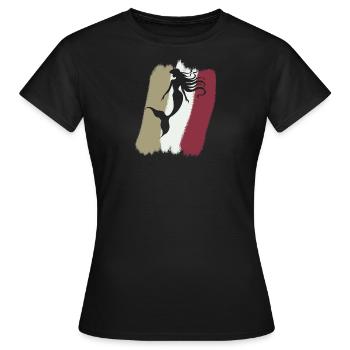 Meerjungfrau Neptun - Frauen T-Shirt - Schwarz - Vorne - AI Model Female 172 dark (172cm)