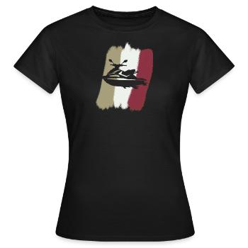 Jet Ski Ski Nautique Wakeskate - T-shirt Femme - noir - Devant - AI Model Female 172 dark (172cm)