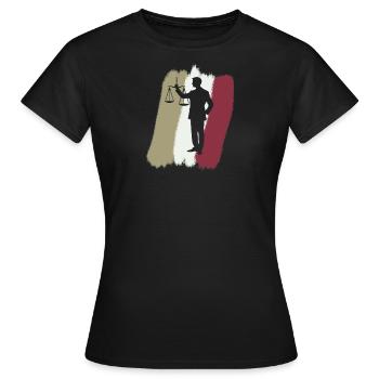 Gericht Anwalt Behandlung - Frauen T-Shirt - Schwarz - Vorne - AI Model Female 172 dark (172cm)