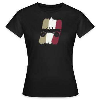 Monstertruck Reifen - Frauen T-Shirt - Schwarz - Vorne - AI Model Female 172 dark (172cm)