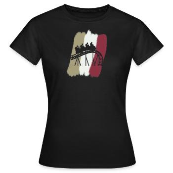 Grande roue de montagnes russes - T-shirt Femme - noir - Devant - AI Model Female 172 dark (172cm)