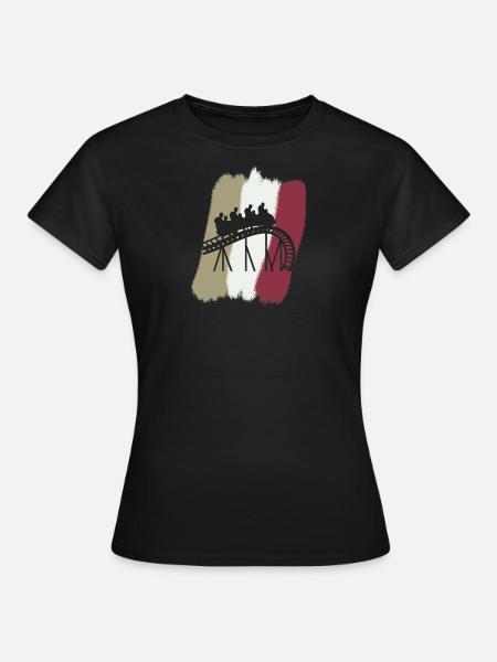Achterbahn Riesenrad - Frauen T-Shirt - Schwarz