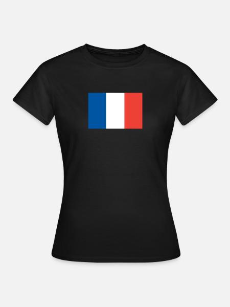 Frankreich, Flagge - Frauen T-Shirt - Schwarz