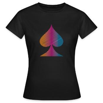 Idée cadeau poker - T-shirt Femme - noir - Devant - AI Model Female 172 dark (172cm)