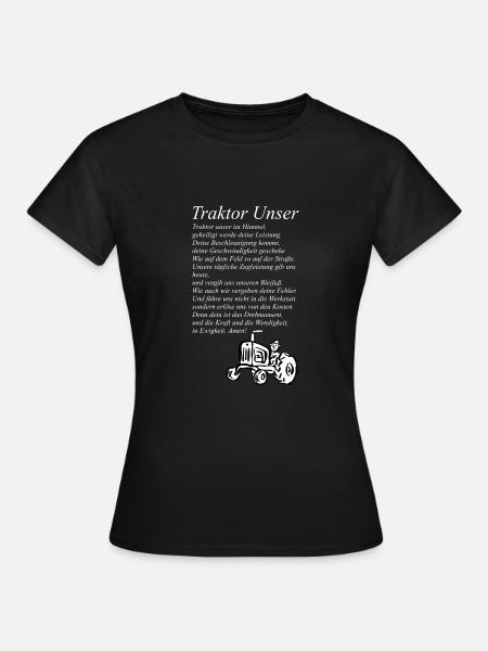 Traktor Unser Trecker - Frauen T-Shirt - Schwarz