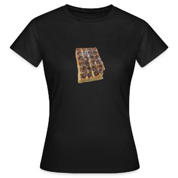 Gaufre - T-shirt Femme - noir - Devant - AI Model Female 172 dark (172cm)