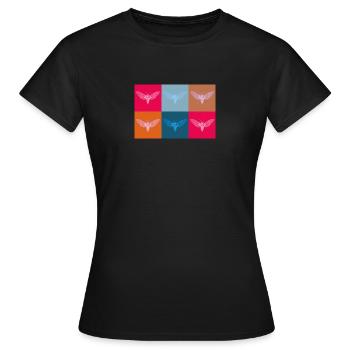 Pop Art papillon - T-shirt Femme - noir - Devant - AI Model Female 172 dark (172cm)