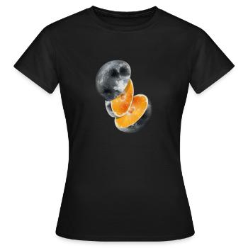 Orange Moon - Frauen T-Shirt - Schwarz - Vorne - AI Model Female 172 dark (172cm)