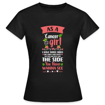 Cancer Superstition Star - T-shirt Femme - noir - Devant - AI Model Female 172 dark (172cm)