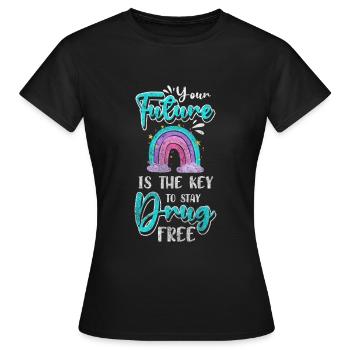 Réhabilitation, nouvelle vie, redémarrage - T-shirt Femme - noir - Devant - AI Model Female 172 dark (172cm)