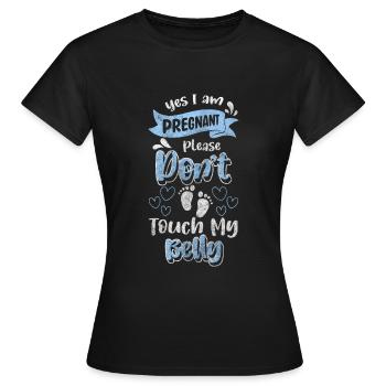 Pregnant, Childbirth, Offspring - Women's T-Shirt - black - Front - AI Model Female 172 dark (172cm)